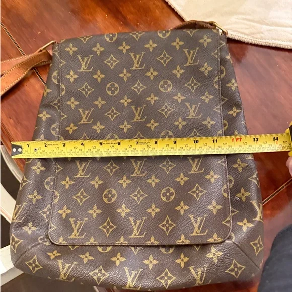 Louis Vuitton Monogram Tan and Brown Messenger Bag